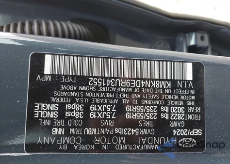 2024 Hyundai Ioniq 5 Sel z USA, uszkodzony, nr VIN KM8KN4DE9RU341552